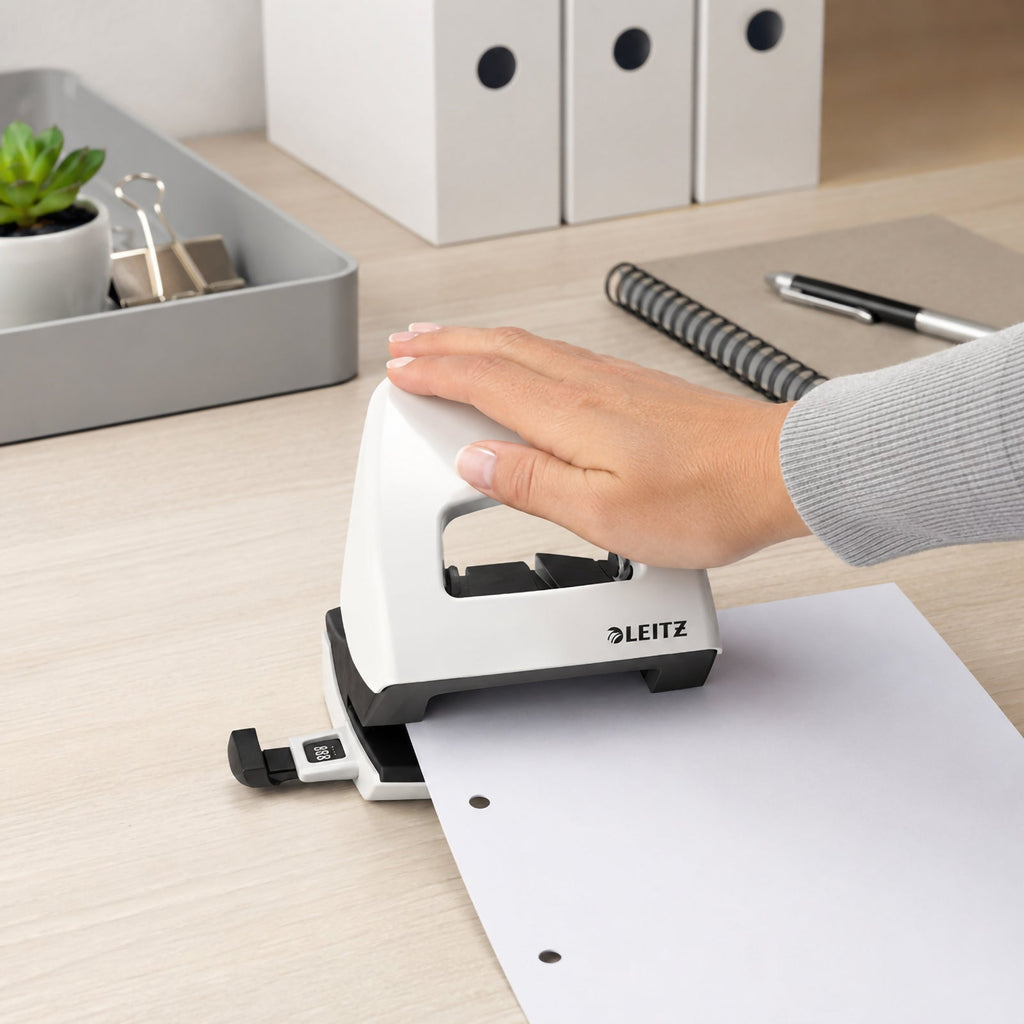 Leitz NeXXt WOW Punch 2 Hole 30 Sheet White