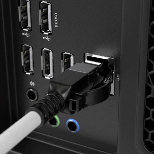 Lindy 15m Cat6A S/FTP Locking Network Cable Grey