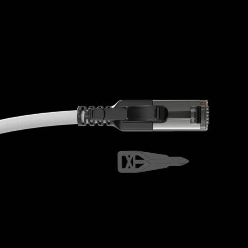 Lindy 15m Cat6A S/FTP Locking Network Cable Grey