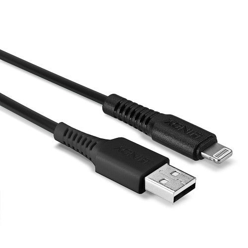 Lindy 2m USB Type A to Lightning Cable Black