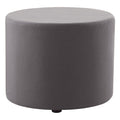 Rapidline Mars Round Ottoman Charcoal Fabric