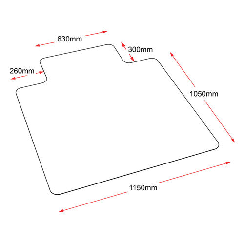 Rapidline Chair Mat Large Dimpled for Carpet