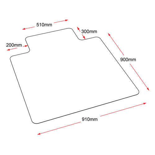 Rapidline Chair Mat Small Smooth for Hard Floor