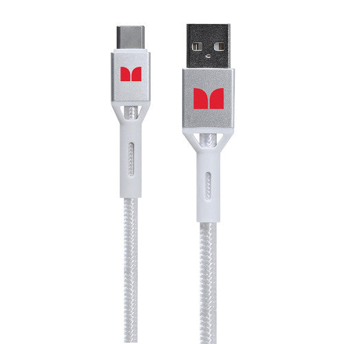 Monster USB-C to USB-A Braided Cable 1.2m White
