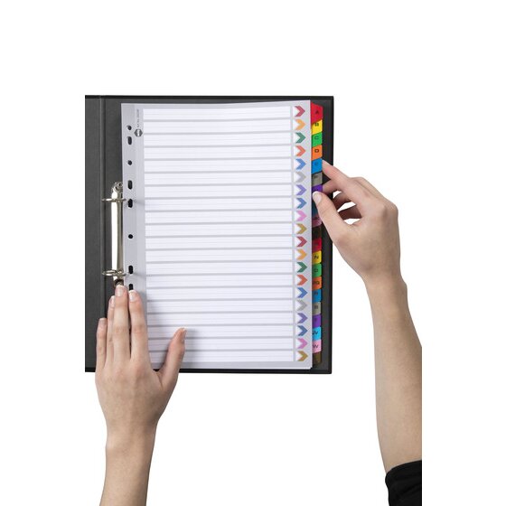 Marbig Indices and Dividers A-Z Tab Reinforced A4 Multi Colour