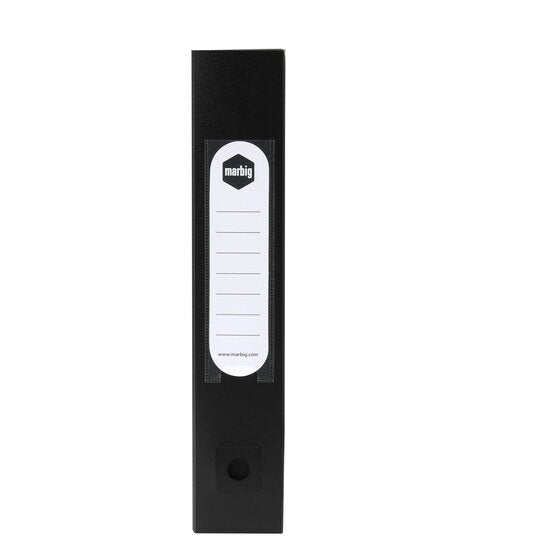 Marbig Box File Polypropylene with Button A4 60mm Black