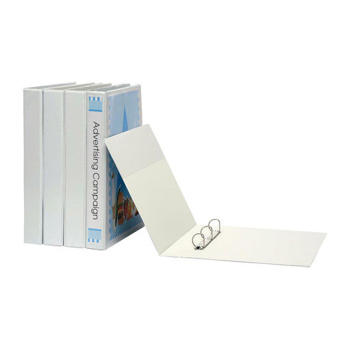 Marbig Clearview Insert Binder 38mm 3D A3 Portrait White Pack of 12
