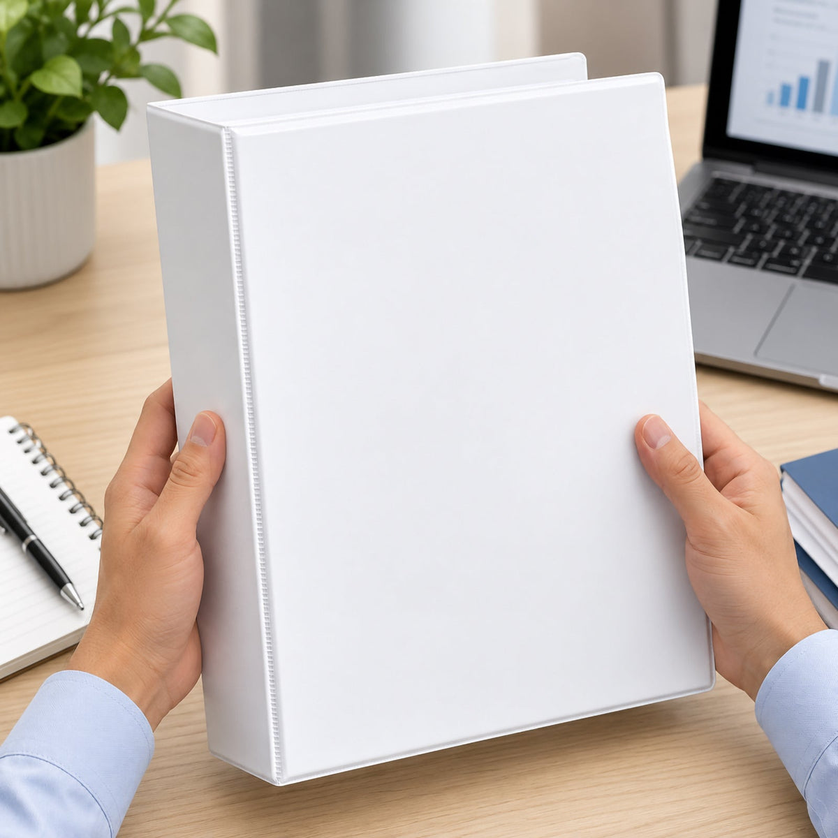 Marbig Clearview Insert Binder A4 50mm 4D Ring White