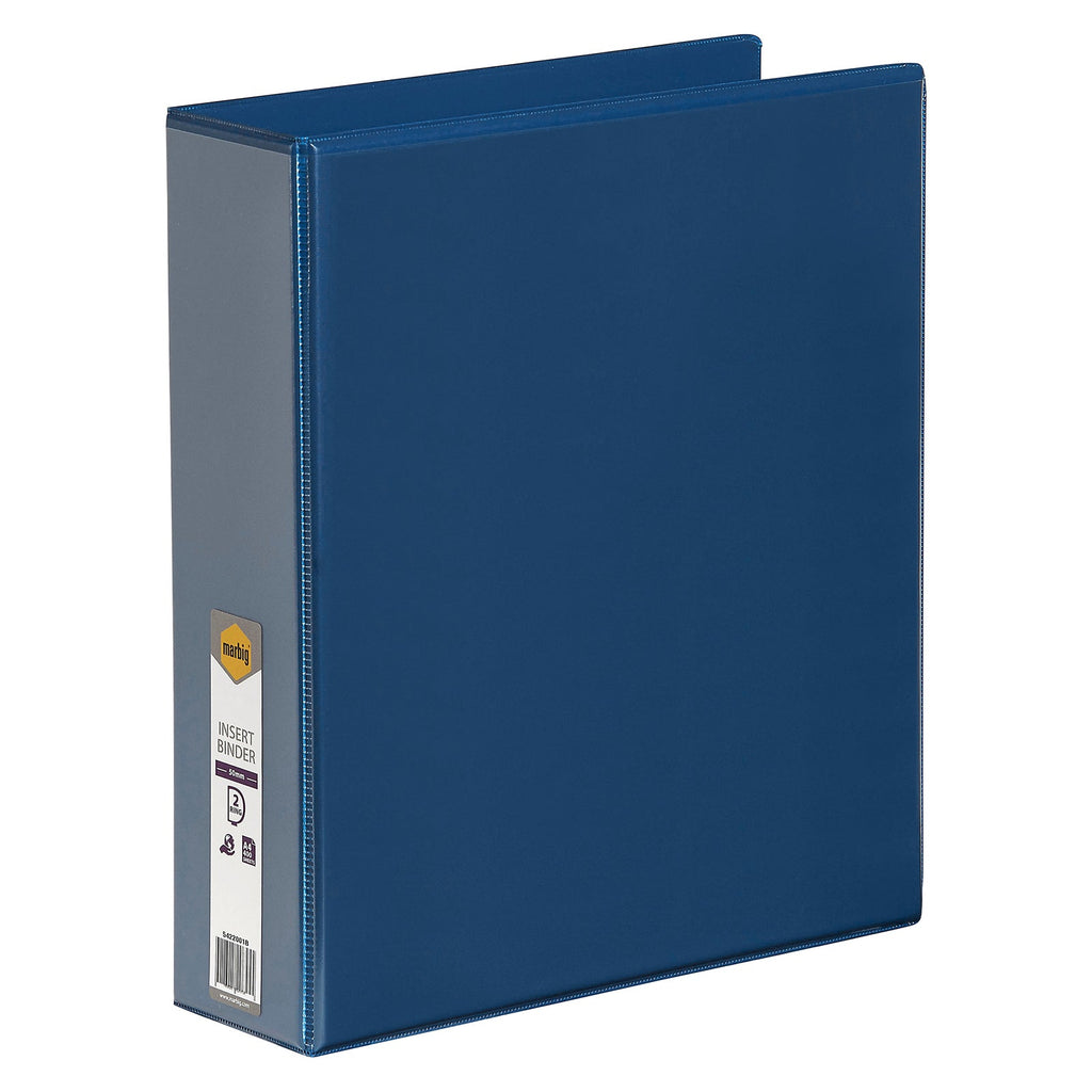 Marbig Clearview Insert Binder A4 50mm 2D Ring Blue Box 12