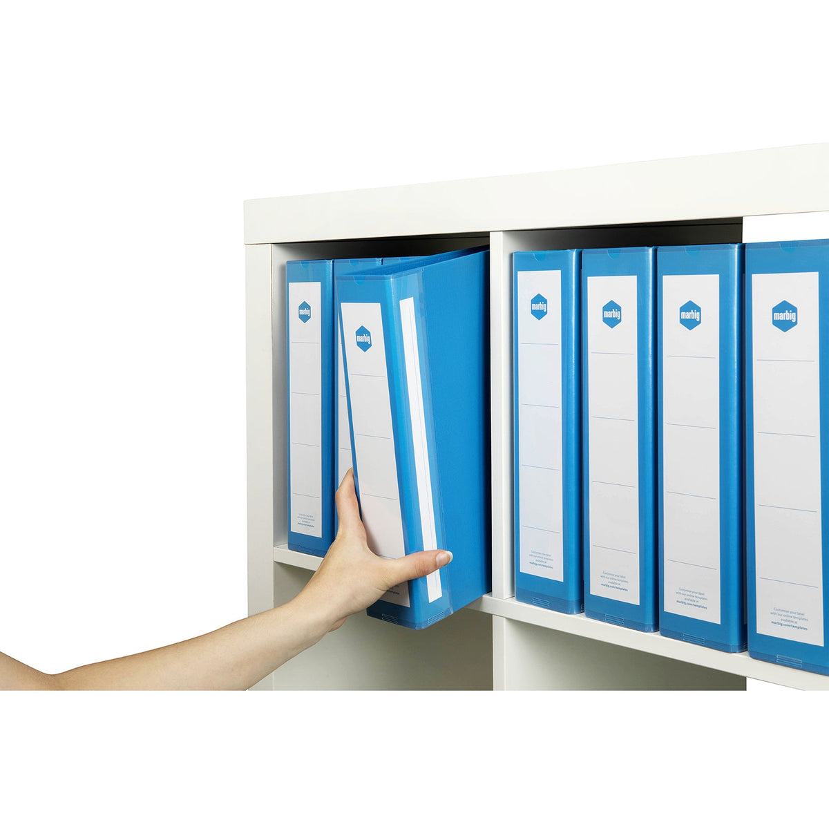 Marbig Deluxe Ring Binder A4 50mm 3D PE Blue Box 12