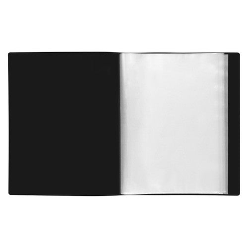 Marbig Display Book with Insert Cover Non Refillable 40 Page Black Pack of 10