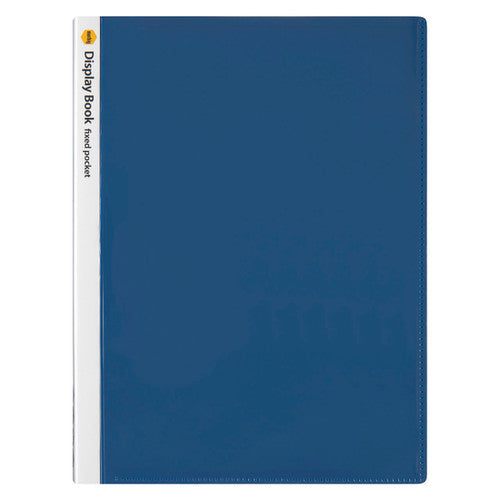 Marbig Display Book with Insert Cover Non Refillable 40 Page Blue Pack of 10