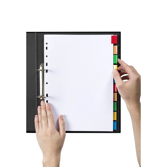 Marbig Indices and Dividers 10 Insert Tab Manilla A4 Multi Colour