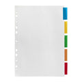 Marbig Indices and Dividers 5 Insert Tab Manilla A4 Multi Colour