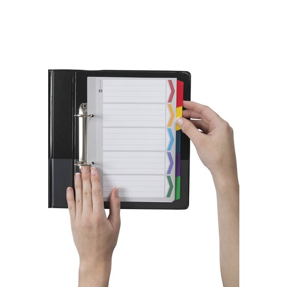 Marbig Indices and Dividers 5 Tab Reinforced A5 Multi Colour