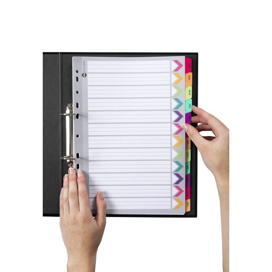 Marbig Indices and Dividers Jan-Dec Tab Reinforced A4 Fluoro