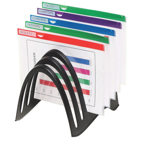 Marbig Enviro Foldarack Desktop File Rack Black