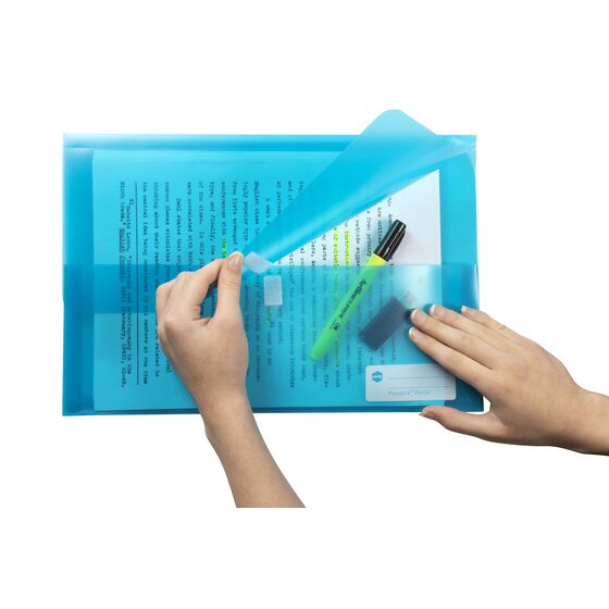 Marbig Polypick Document Wallet Foolscap Marine Pack of 12