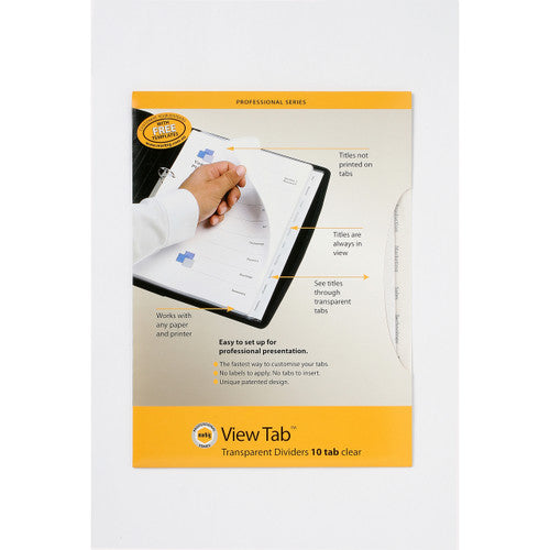 Marbig Professional Indices and Dividers 10 Tab PP A4 Clear