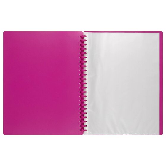 Marbig Refillable Display Book 20 Pocket A4 Pink