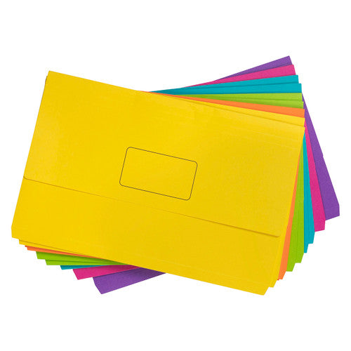 Marbig Slimpick Document Wallet Foolscap Brights