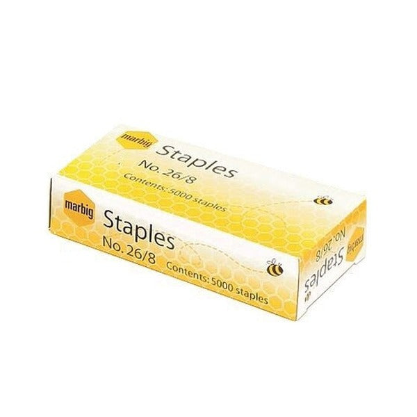 Marbig Staples No 26/8 Box of 5000