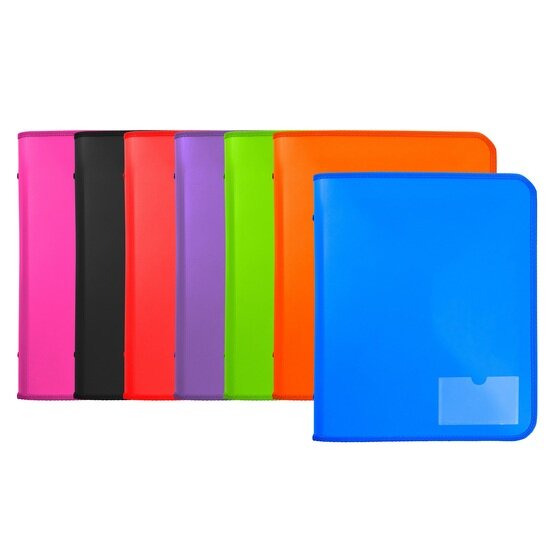Marbig Zipper Binder 25mm 2D with Tech Case Lime Box of 10