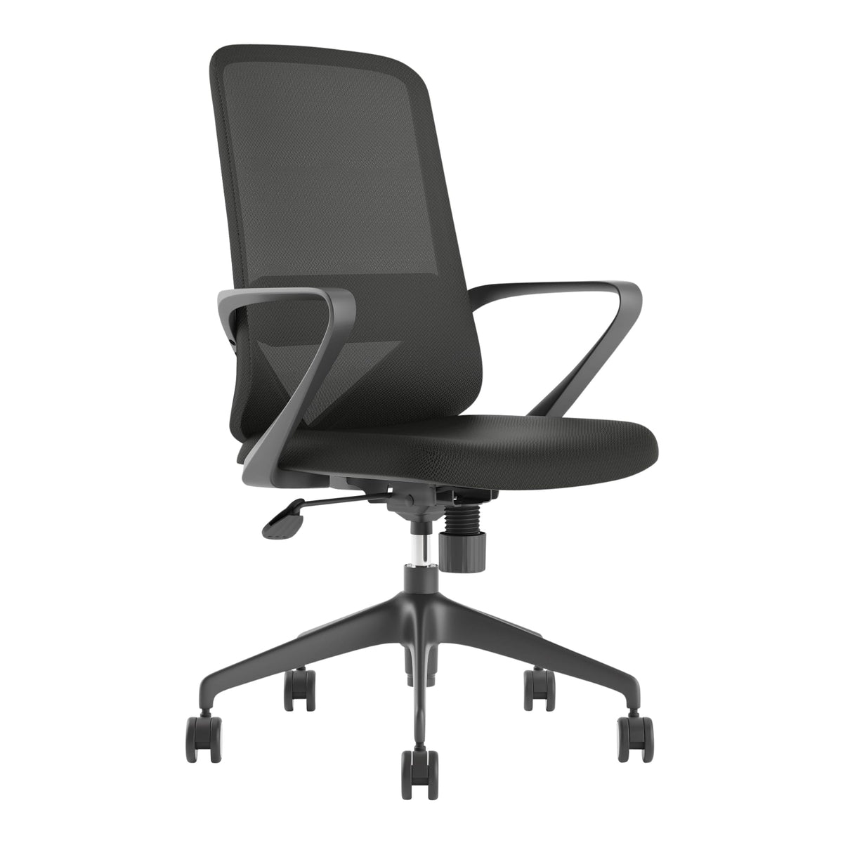 Mondo Mistral Chair Mesh Back with Arms Black