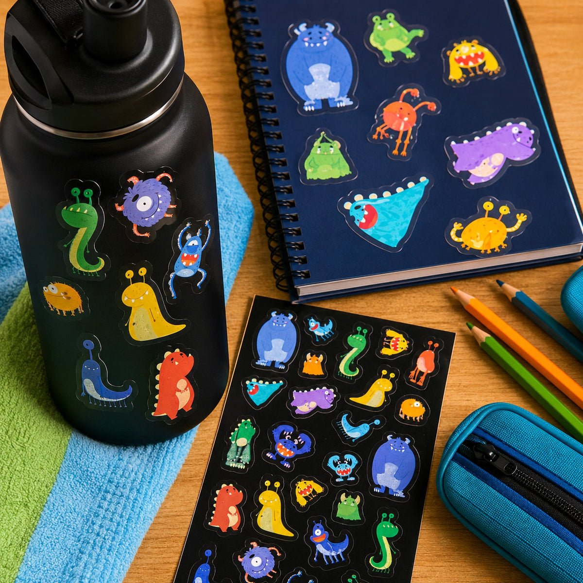 Monster Mayhem Glow Sticker Set of 30