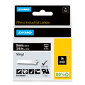 Dymo Rhino Vinyl Label Tape 9mm x 5.5m White on Black