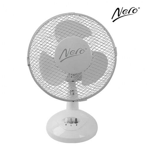 Nero Desk Fan 23cm White