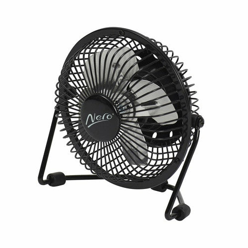 Nero USB Mini Desk Fan 10cm Black