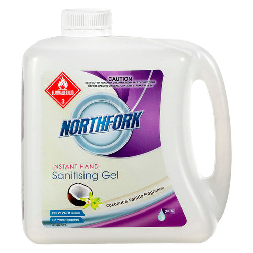 Northfork Instant Hand Sanitising Gel Coconut and Vanilla 2L