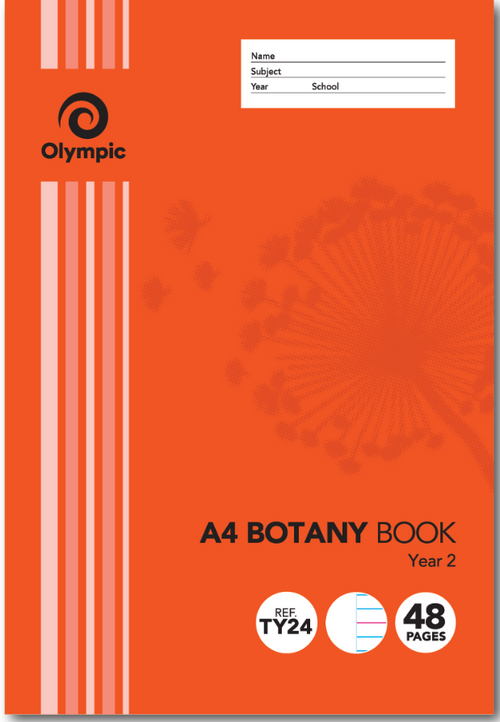 Olympic Botany Book A4 48 Pages QLD Year 2 Ruling Stapled Pack of 20