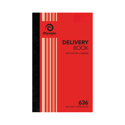 Olympic Delivery Book 636 Carbon Triplicate 100 Leaf 200 x 125mm