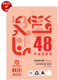 Olympic Eco Exercise Book A4 48 Pages 8mm Ruling Stapled Pack of 20