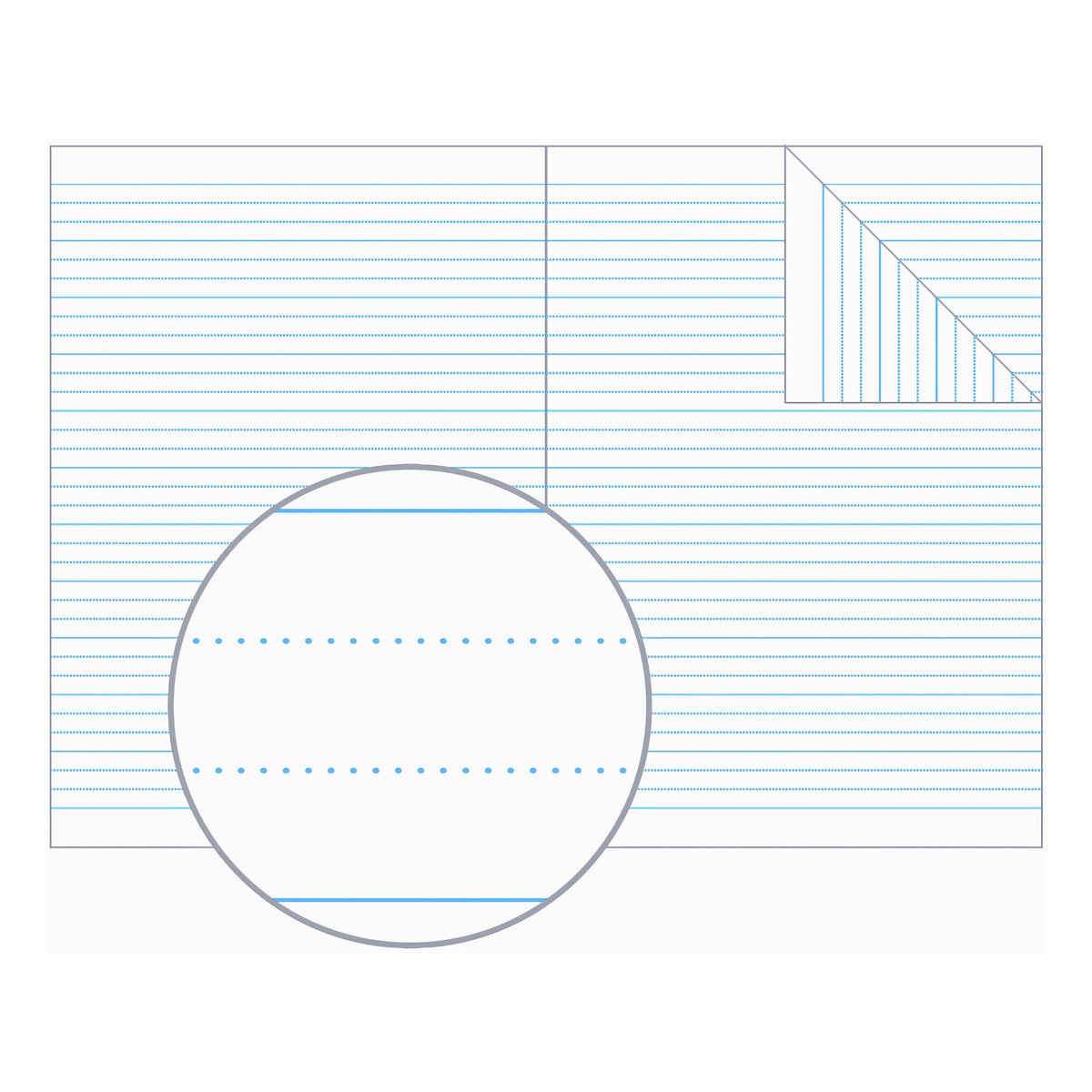 Olympic Exercise Book 48 Pages 14mm Dotted Thirds Stapled Pack of 20