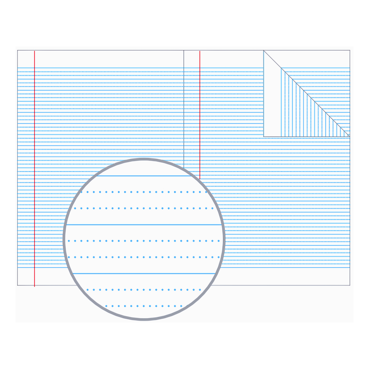 Olympic Exercise Book A4 48 Pages 9mm Dotted Thirds Ruled Pack of 20