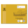 Olympic NSW Student Notebook Double Ruled 12mm Khaki 175 x 240mm Box of 20
