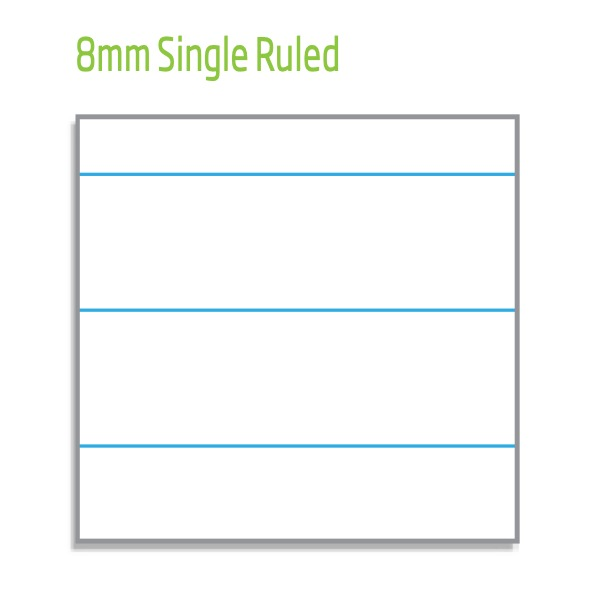 Olympic NSW Student Notebook Single Ruled 8mm Green 250 x 175mm Box of 20