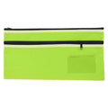 Osmer Polyester Pencil Case 2 Zip with Name Card 35 x 18cm Green Pack of 6