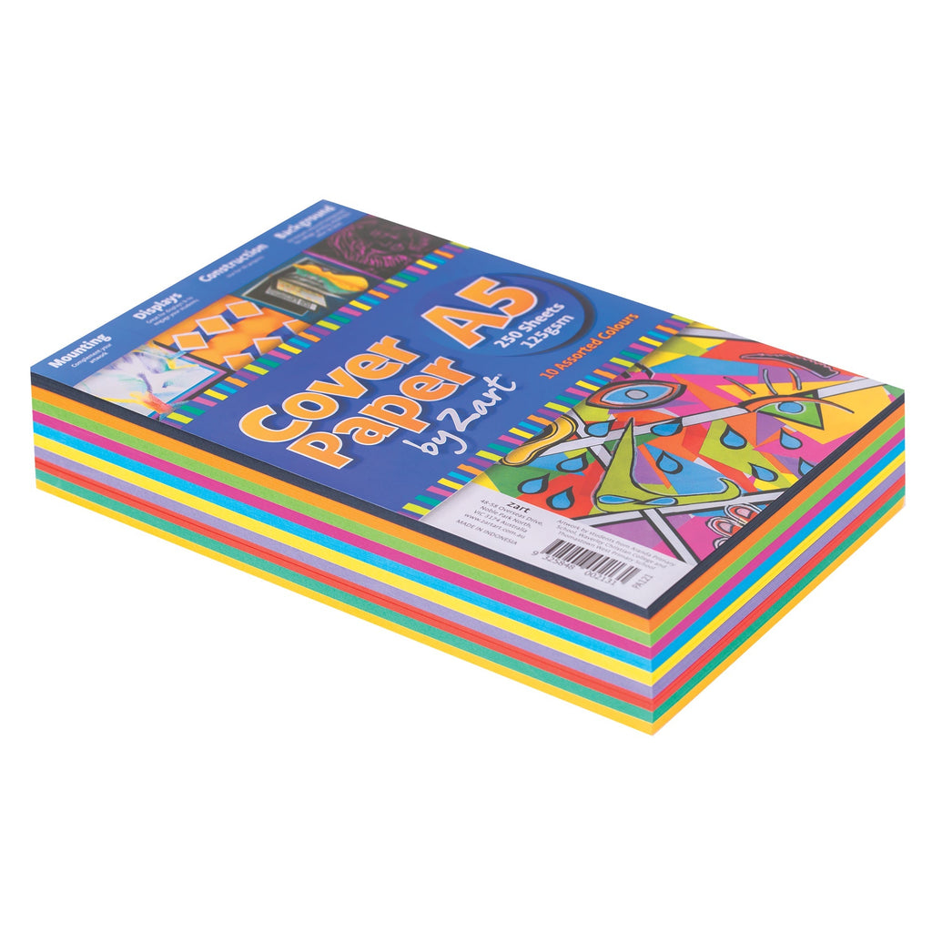 Zart Cover Paper 120gsm A5 Assorted Pack of 250
