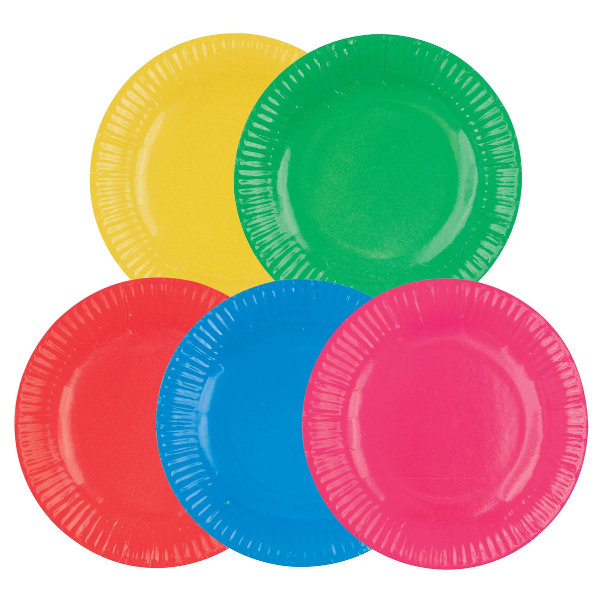 Zart Paper Plates Round Coloured 18cm Pack of 50 Five Colours