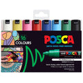 Posca PC-7M Paint Marker Pen Bullet Bold Assorted Wallet of 16