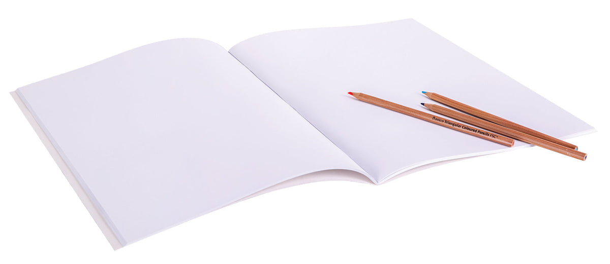 Zart Scrap Book 240 x 335mm 64 Pages 100gsm White Wood Free