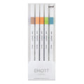 Uni Emott Everfine Fineliners 0.4mm No.6 Assorted Pack of 5 Nature