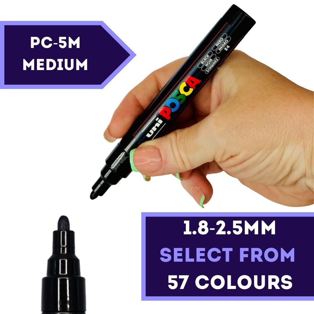 POSCA PC-5M Paint Marker Medium Bullet Tip English Green