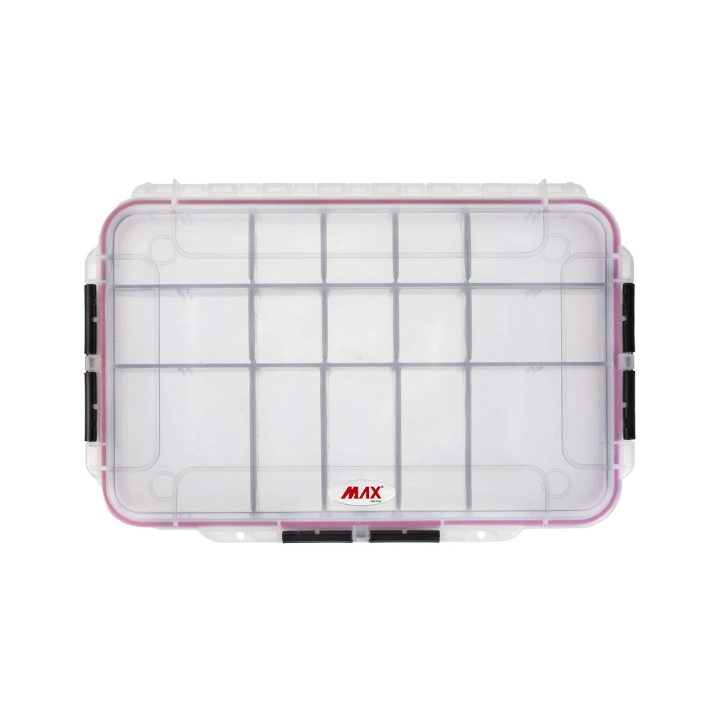 Panaro MAX003T Waterproof Case with 3-15 Adjustable Compartments Transparent