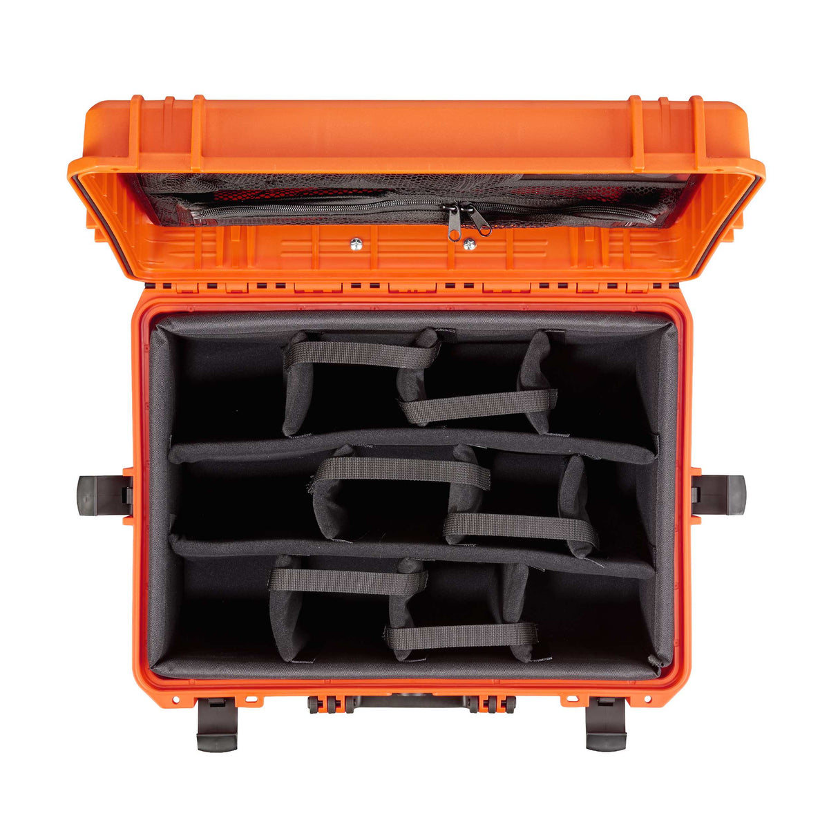 Panaro MAX505CAMORGTR Waterproof Case with Padded Dividers, Lid Organiser and Trolley Orange
