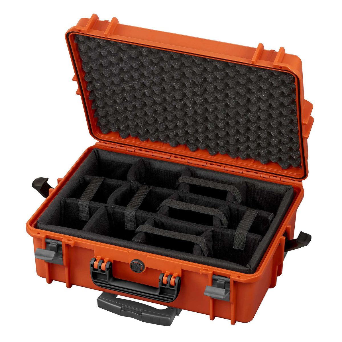 Panaro MAX505CAMTR Waterproof Case with Padded Dividers and Trolley Orange